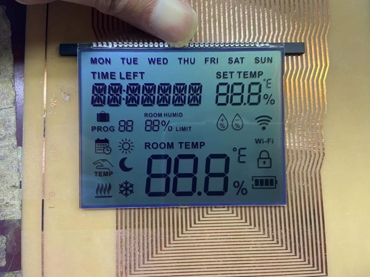 Positives FSTN-LCD-Bildschirm 6 O-Uhr kundenspezifisches Transmissionsbildschirm TN-Lcd-Modul für Thermostat