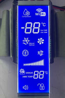 6 O Clock Negatives FPC-Anschlussmodul STN Positives LCD-Display Kleine Größe für Kühlschrank