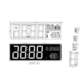 LCD-Bildschirm LCD-Stellen-Kalender-Uhr-Anzeige Pin-Verbindungsstück-HTN