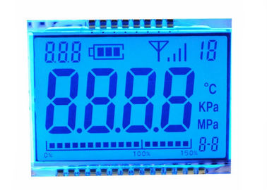 Ziffer 7 Segment TN Reflektierende LCD-Anzeige Benutzerdefinierte Größe für Messgerät 3,3V