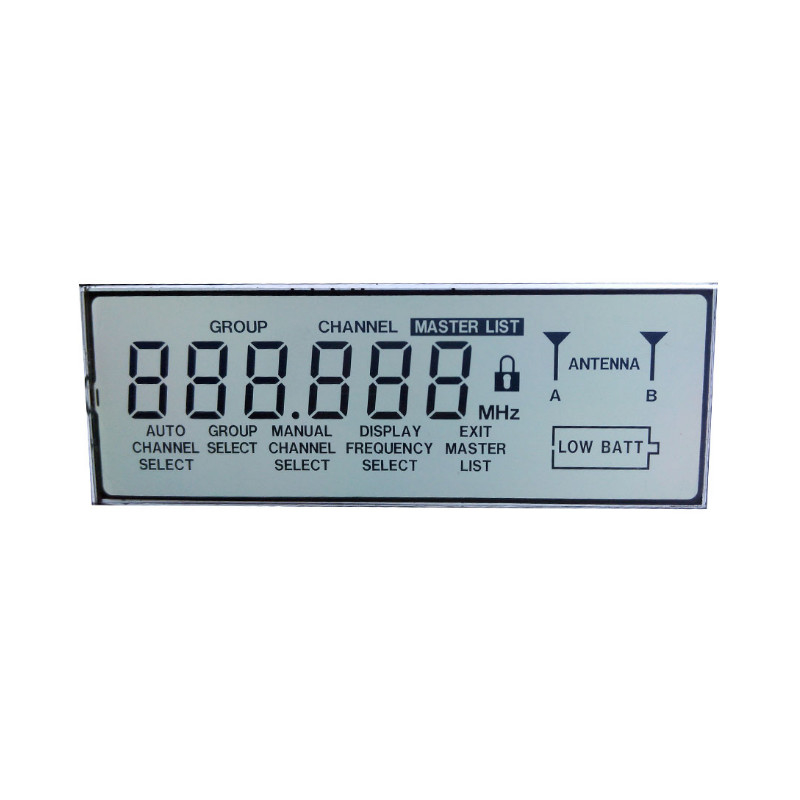 Monochromes kleines 6-Zoll-Takt-Positiv-TN-LCD-Display, 50-polig, 6-stellig, 7 Segmente