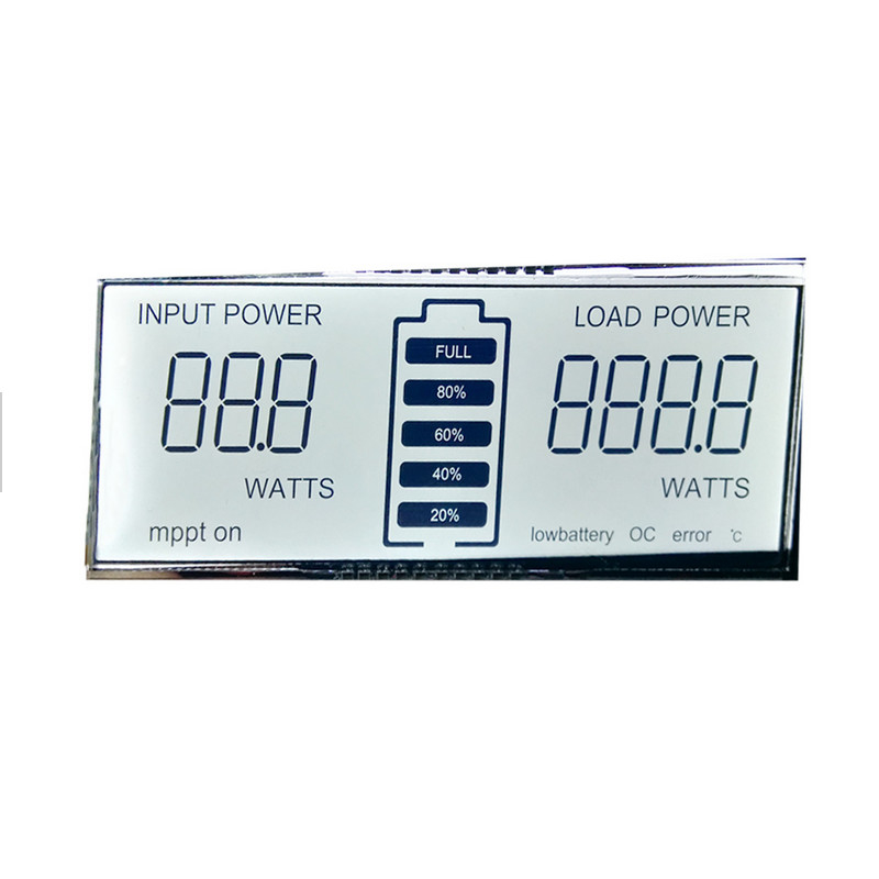 Monochromes kleines 6-Zoll-Takt-Positiv-TN-LCD-Display, 50-polig, 6-stellig, 7 Segmente