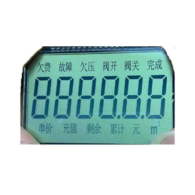 Benutzerdefinierte Größe 7-Segment-LCD-Display mit transparentem Negativformat TN STN HTN FSTN VA-Typ