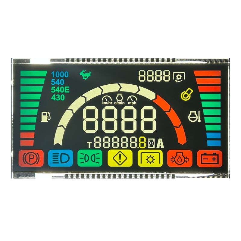 6 O' CLOCK Negatives reflektiertes LCD-Display mit Hintergrundbeleuchtung für die Stromversorgung