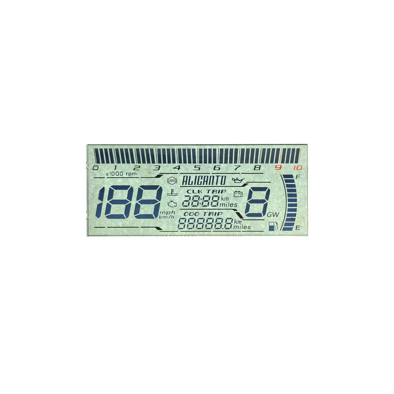 Hersteller Billig Custom HTN LCD-Display Acht Form Monochrom 7 Segment Grafik LCD-Bildschirm für Motorrad-Instrumente