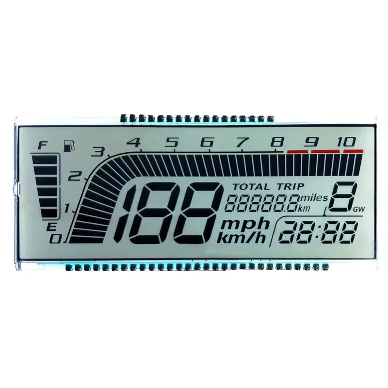 LCD-Display für Armaturenbrett-Tachometer, Custom Htn, transparentes LCD-Display für Auto/Kilometerzähler/Tachometer