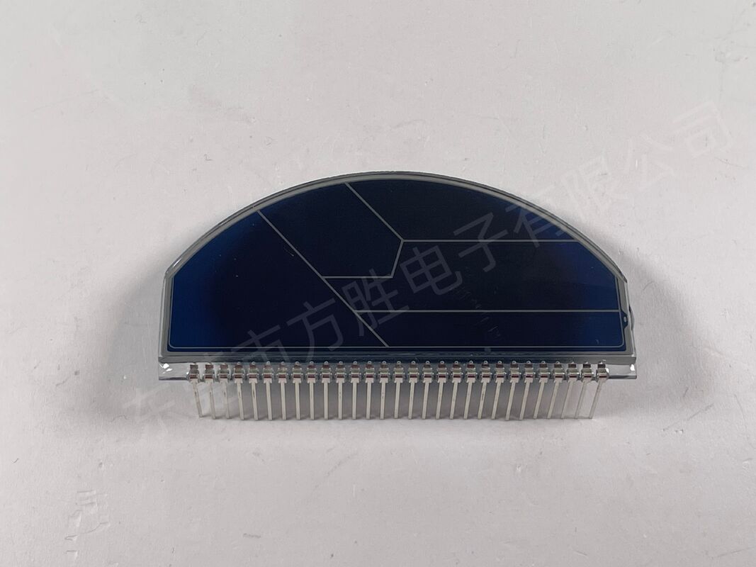 Kundenspezifische blaue Film Motorrad LCD-Bildschirm LCD-Monochrom-Anzeigen Halbkreisförmiger Tachometer LCD-Anzeige