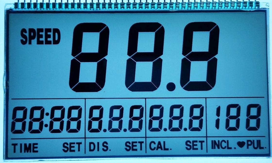 Der 6 Uhr-Segment transparente STN LCD Anzeigen-positives Stellen-7 für laufende Maschine