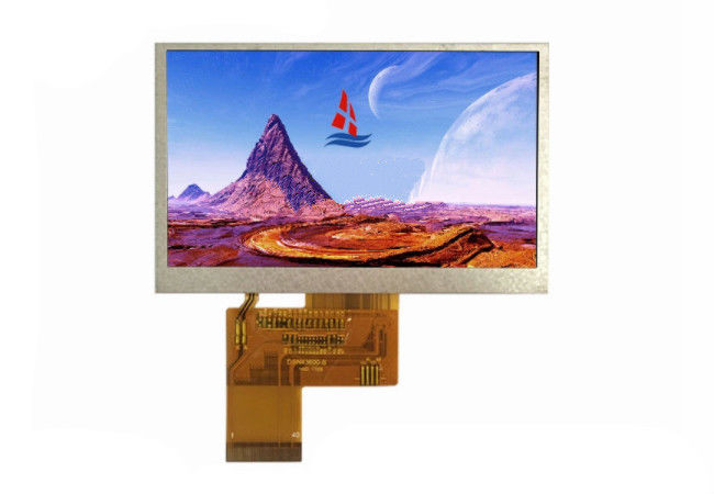 Kundenspezifische transparente 4,3 TFT LCD Anzeige, 480 * 272 Punkt TFT-Farbbildschirm mit 24 Bit