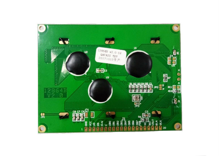 5V 12864 Lcd Punkt-grafischer Matrix PFEILER Lcd-Schirm des Anzeigen-Modul-128 x 64 mit blauer Hintergrundbeleuchtung