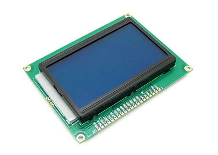 5V 12864 Lcd Punkt-grafischer Matrix PFEILER Lcd-Schirm des Anzeigen-Modul-128 x 64 mit blauer Hintergrundbeleuchtung
