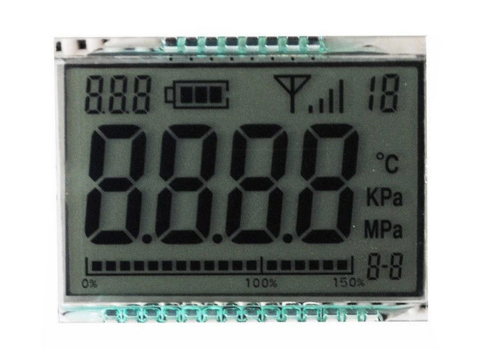Ziffer 7 Segment TN Reflektierende LCD-Anzeige Benutzerdefinierte Größe für Messgerät 3,3V