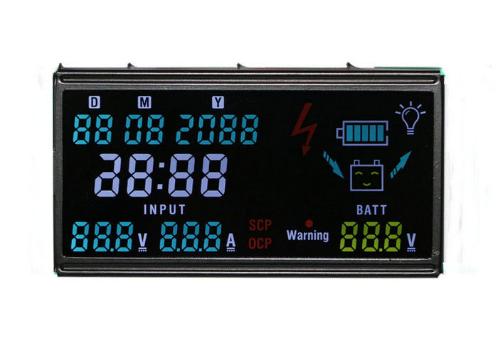 Pin-Schnittstelle hochauflösende des Lcd-Anzeigen-Modul-VA Segment Lcd-Anzeige Negativdarstellungs-der Platten-3.3V 7