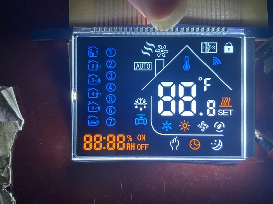 Custom Negative 12 O Clock VA LCD Display Transmissive Digit Graphische LCD Glas-Va-Panel für den Thermostat