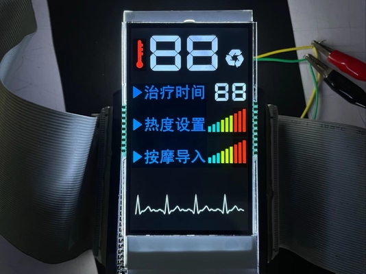 Großhandelspreis VA Segment LCD-Display Farb-PIN-Steuerung Bildschirm Weißes Hintergrundlicht für Massager