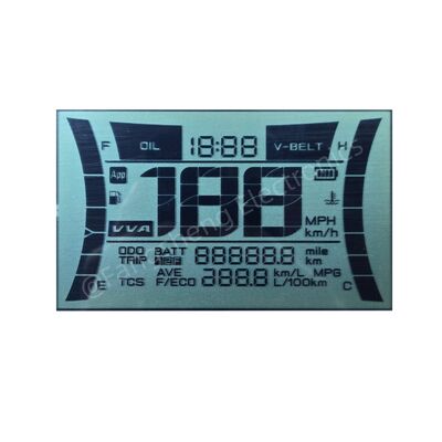 Kundenspezifisches LCD-Display, 7-Segment-Motorrad-Tachometer, Htn-LCD-Bildschirm, transflektiver Motorrad-Tachometer-Hersteller