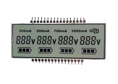 Kundenspezifische einfarbige Segment Lcd-Anzeige des Grau-FSTN 7 mit weißer LED-Hintergrundbeleuchtung