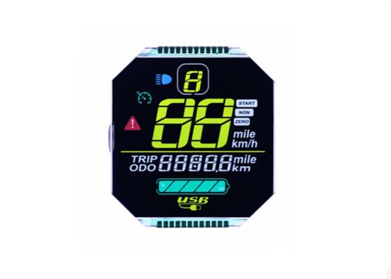 Kundenspezifisches 7-Segment-LCD-Modul mit abgerundeten Ecken